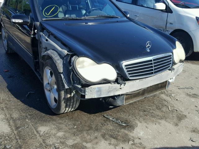 WDBRF40J54A649622 - 2004 MERCEDES-BENZ C 230K SPO BLACK photo 9