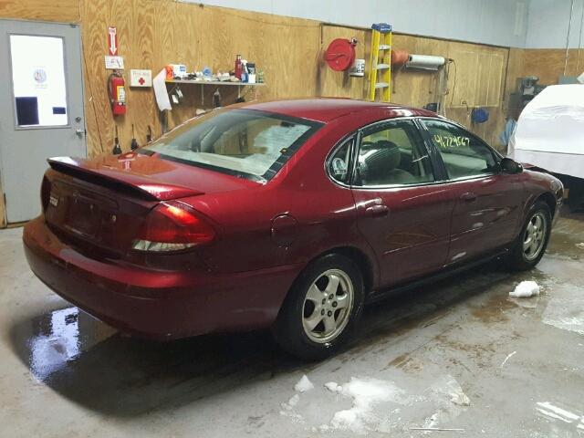 1FAFP53UX6A175642 - 2006 FORD TAURUS SE MAROON photo 4