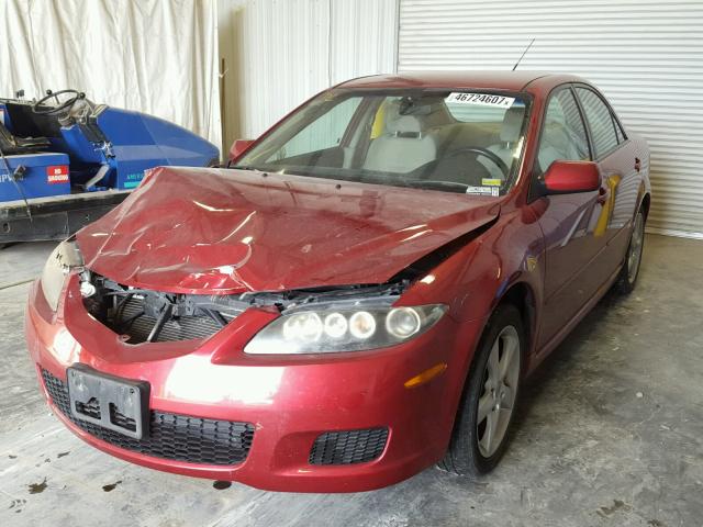 1YVHP80D675M01267 - 2007 MAZDA 6 S RED photo 2