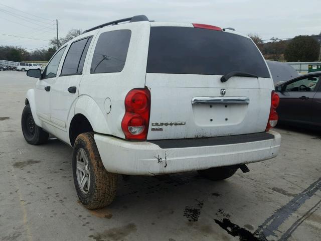 1D4HD48N85F573766 - 2005 DODGE DURANGO SL WHITE photo 3