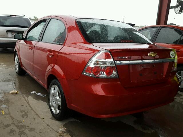 KL1TG5DE4BB239612 - 2011 CHEVROLET AVEO LT RED photo 3