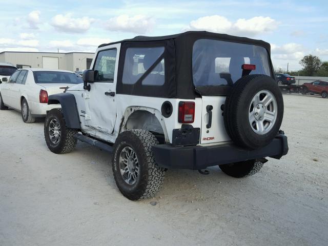 1C4AJWAG1CL129626 - 2012 JEEP WRANGLER S WHITE photo 3