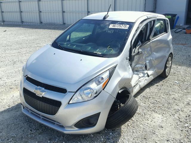 KL8CD6S98FC793645 - 2015 CHEVROLET SPARK 1LT SILVER photo 2