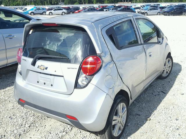 KL8CD6S98FC793645 - 2015 CHEVROLET SPARK 1LT SILVER photo 4