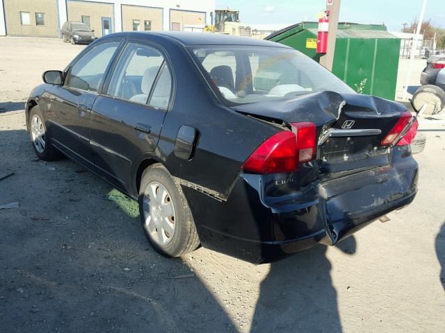 1HGES26781L047732 - 2001 HONDA CIVIC EX BLACK photo 3