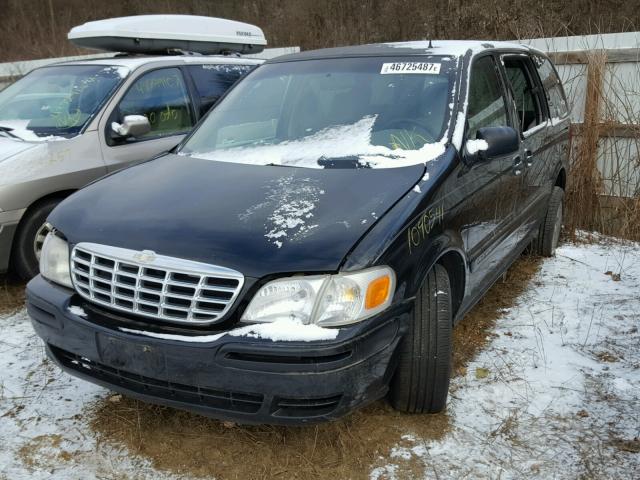 1GNDX03E51D149784 - 2001 CHEVROLET VENTURE BLACK photo 2