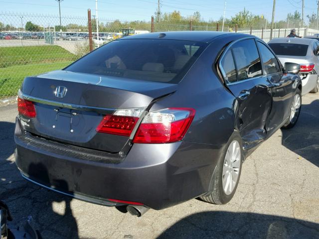 1HGCR2F85FA043166 - 2015 HONDA ACCORD GRAY photo 4