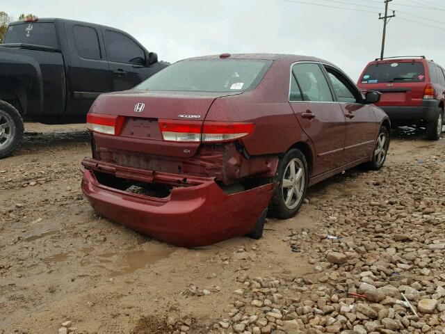 1HGCM56834A049089 - 2004 HONDA ACCORD EX RED photo 4