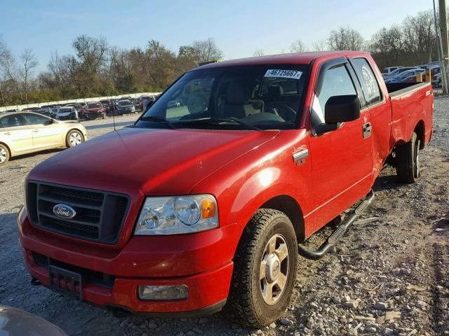 1FTRX14W24NB28286 - 2004 FORD F150 RED photo 2