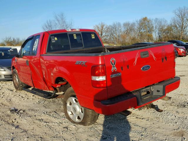 1FTRX14W24NB28286 - 2004 FORD F150 RED photo 3