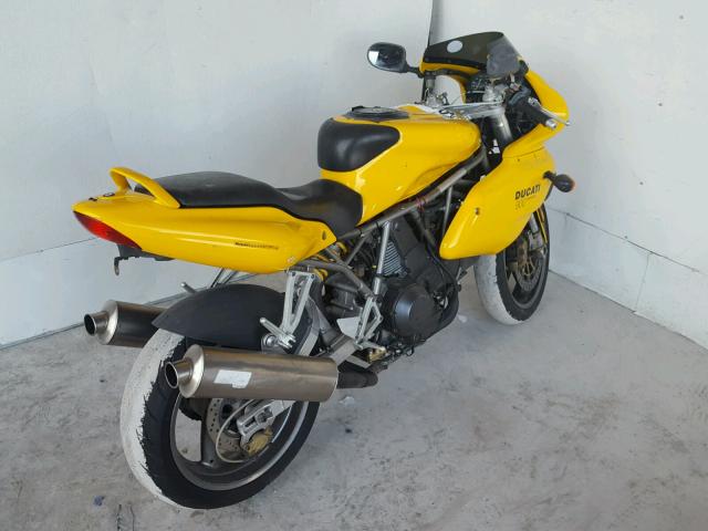 ZDM1LC4N4YB006469 - 2000 DUCATI 900 SS YELLOW photo 4