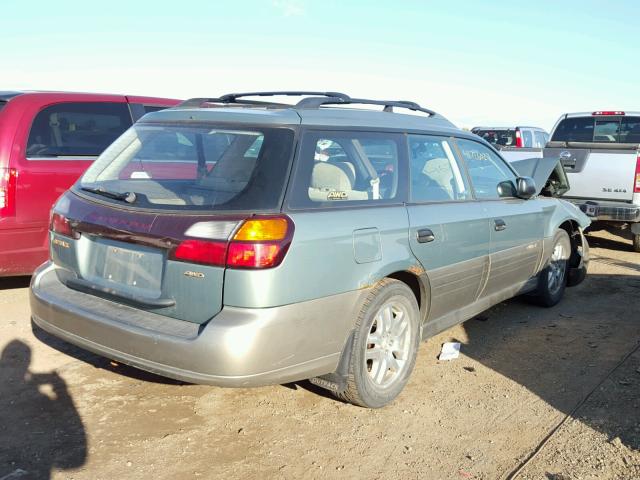 4S3BH675837656996 - 2003 SUBARU LEGACY OUT GREEN photo 4