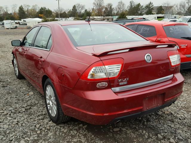 3MEHM08138R648284 - 2008 MERCURY MILAN PREM RED photo 3