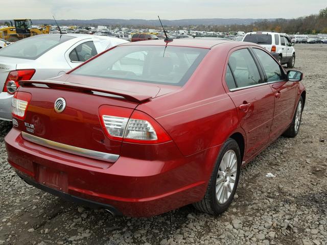 3MEHM08138R648284 - 2008 MERCURY MILAN PREM RED photo 4