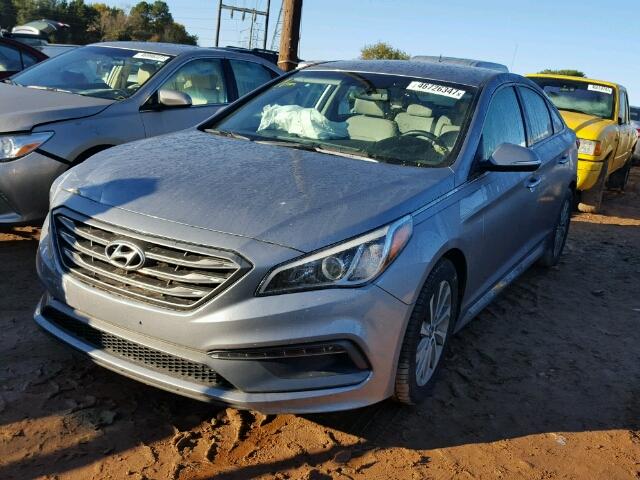 5NPE34AF5FH042697 - 2015 HYUNDAI SONATA SPO SILVER photo 2