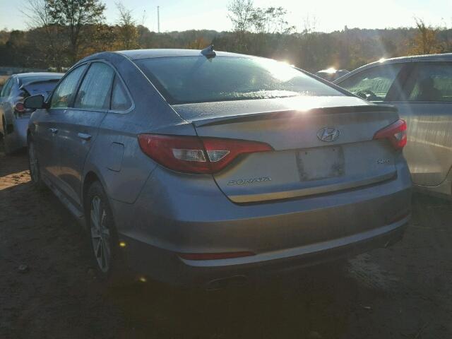 5NPE34AF5FH042697 - 2015 HYUNDAI SONATA SPO SILVER photo 3