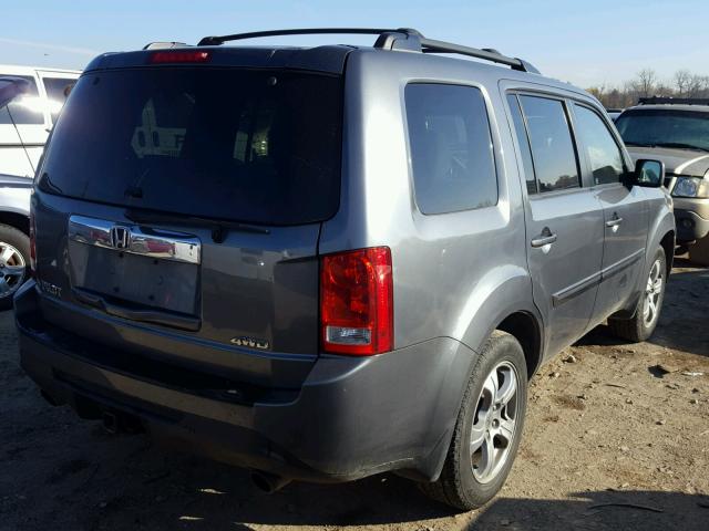 5FNYF4H44CB017020 - 2012 HONDA PILOT EX GRAY photo 4