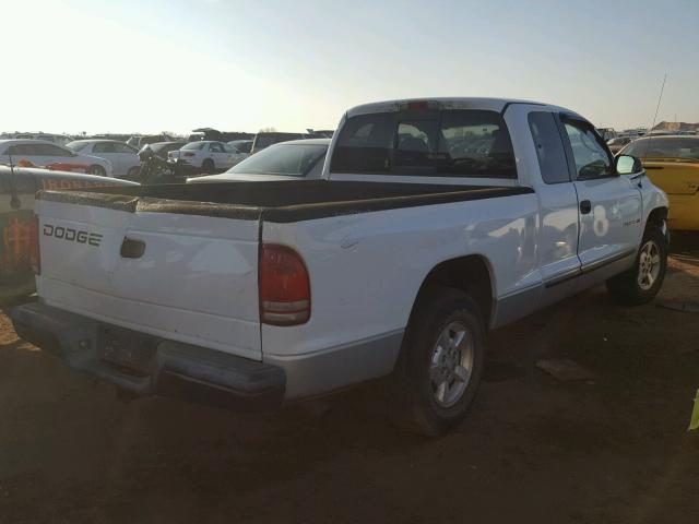 1B7GL22N51S223148 - 2001 DODGE DAKOTA WHITE photo 4