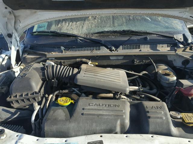 1B7GL22N51S223148 - 2001 DODGE DAKOTA WHITE photo 7