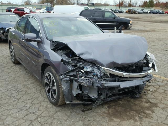 1HGCR3F87HA020965 - 2017 HONDA ACCORD EXL GRAY photo 1