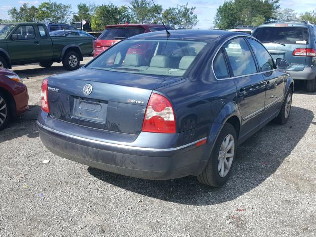 WVWPD63B64P328099 - 2004 VOLKSWAGEN PASSAT GLS BLUE photo 4