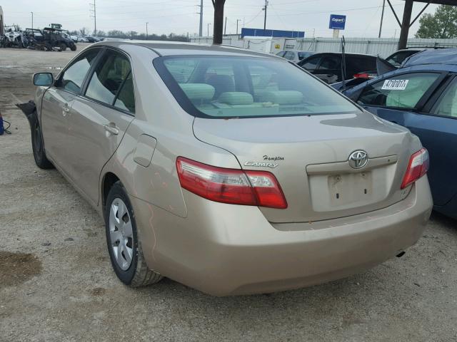 4T1BE46K27U137109 - 2007 TOYOTA CAMRY LE A GOLD photo 3