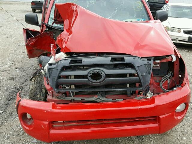 5TELU42N35Z039013 - 2005 TOYOTA TACOMA DOU RED photo 7