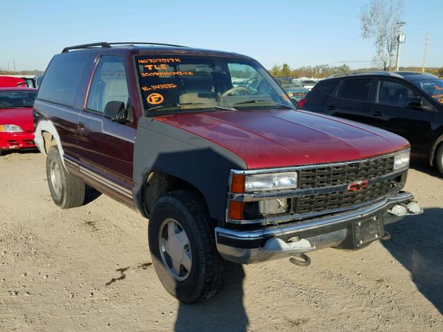 1GNEK18K4PJ343532 - 1993 CHEVROLET BLAZER K15 BURGUNDY photo 1