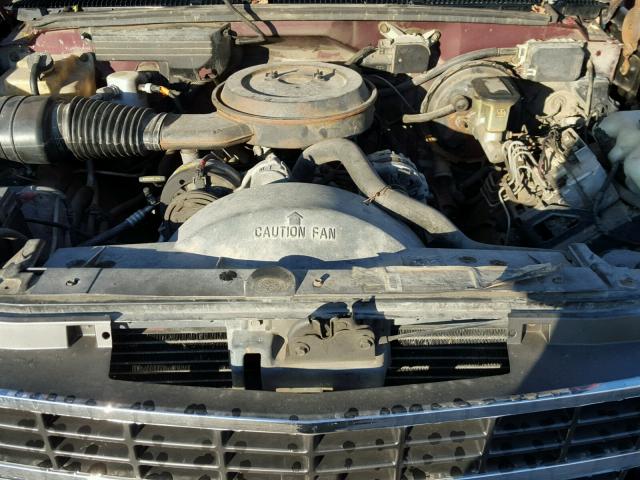 1GNEK18K4PJ343532 - 1993 CHEVROLET BLAZER K15 BURGUNDY photo 7