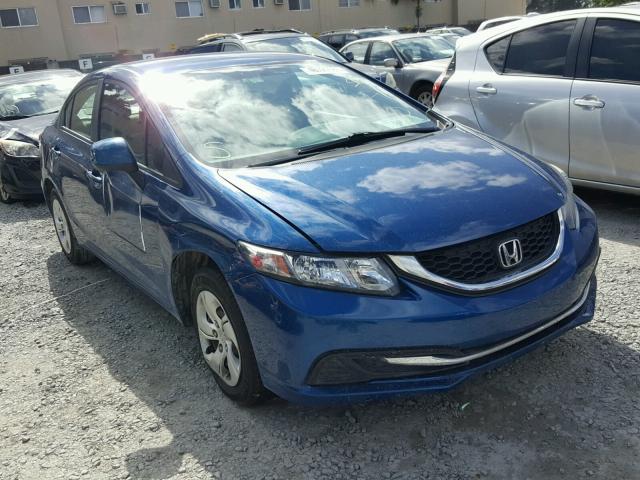 19XFB2F57DE064312 - 2013 HONDA CIVIC LX BLUE photo 1