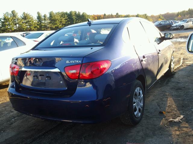 KMHDU4AD2AU859935 - 2010 HYUNDAI ELANTRA BL BLUE photo 4