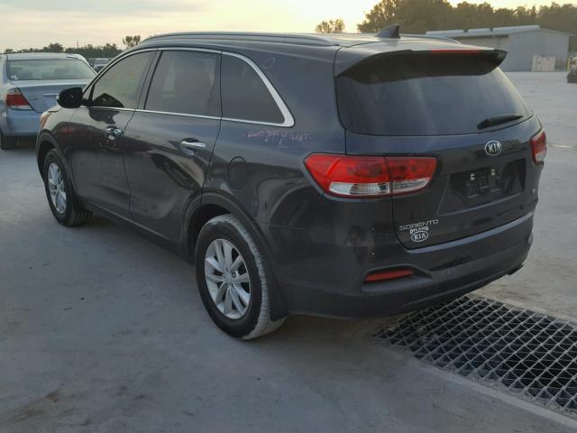 5XYPG4A34HG277637 - 2017 KIA SORENTO LX CHARCOAL photo 3