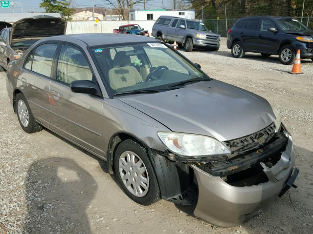 1HGES16515L030835 - 2005 HONDA CIVIC LX TAN photo 1