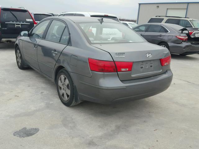 5NPET46C49H563686 - 2009 HYUNDAI SONATA GLS GRAY photo 3