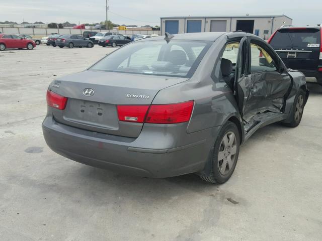 5NPET46C49H563686 - 2009 HYUNDAI SONATA GLS GRAY photo 4