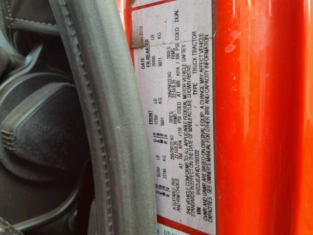 1HSDJSJR4DJ150322 - 2013 INTERNATIONAL PROSTAR أحمر صورة 10