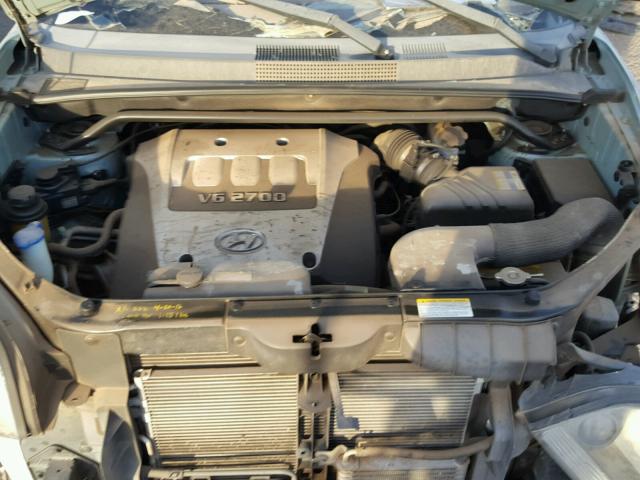 KM8JN12D47U484197 - 2007 HYUNDAI TUCSON SE BLUE photo 7