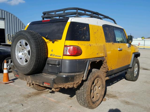 JTEBU11F170080727 - 2007 TOYOTA FJ CRUISER YELLOW photo 4