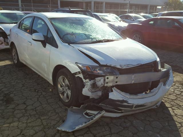 19XFB2F5XDE085817 - 2013 HONDA CIVIC LX WHITE photo 1