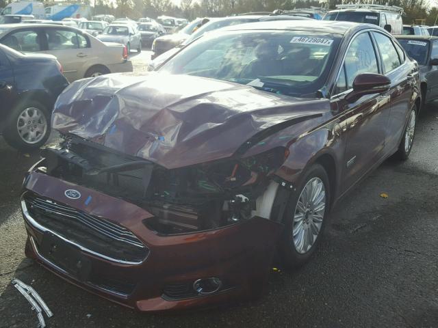 3FA6P0PU5GR316380 - 2016 FORD FUSION SE BROWN photo 2