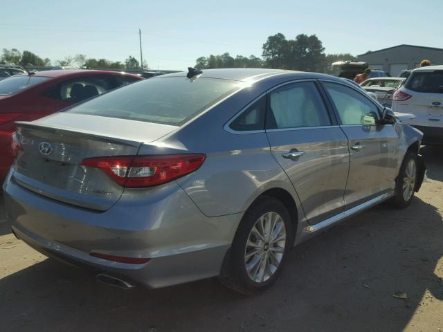 5NPE34AFXFH133934 - 2015 HYUNDAI SONATA SPO SILVER photo 4