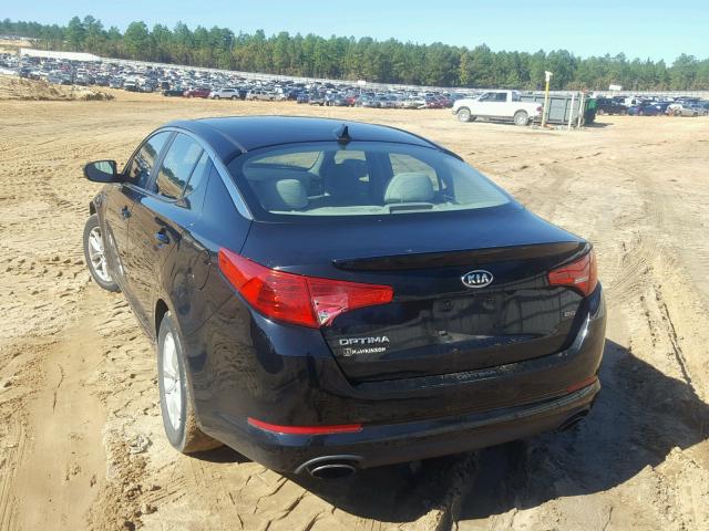 KNAGM4A74B5179281 - 2011 KIA OPTIMA LX BLACK photo 3