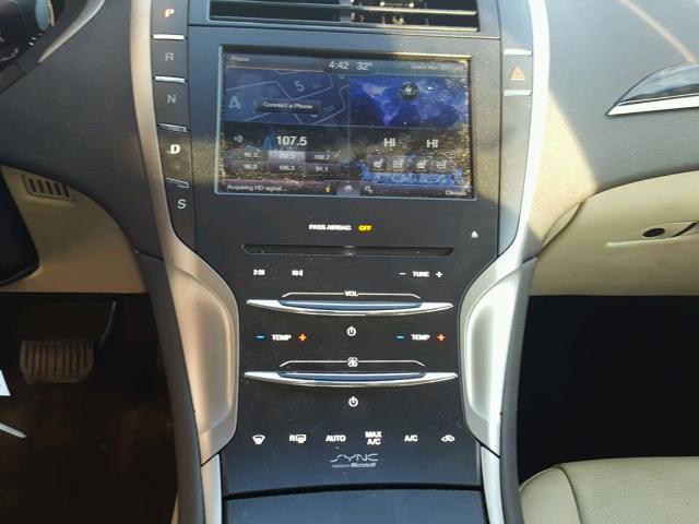 3LN6L2JK9DR825856 - 2013 LINCOLN MKZ Burdeos foto 9