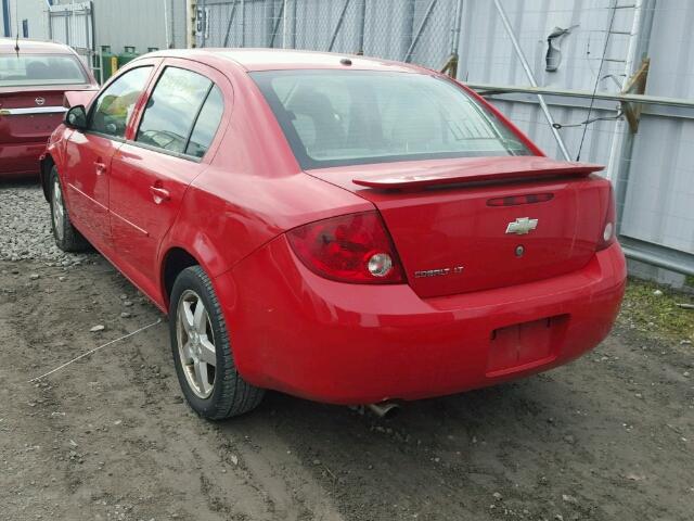 1G1AL55F977160121 - 2007 CHEVROLET COBALT LT RED photo 3