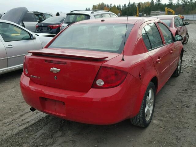 1G1AL55F977160121 - 2007 CHEVROLET COBALT LT RED photo 4