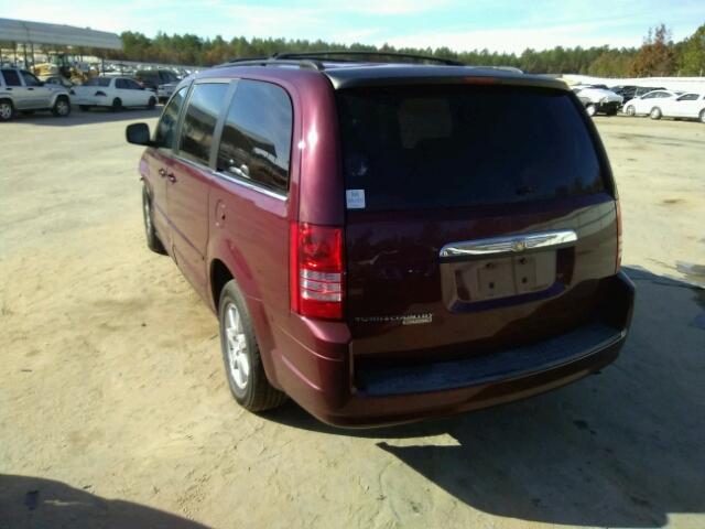 2A8HR54P18R657302 - 2008 CHRYSLER TOWN & COU BURGUNDY photo 3