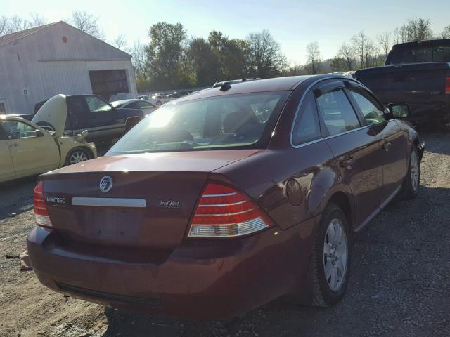 1MEFM40107G604677 - 2007 MERCURY MONTEGO LU MAROON photo 4