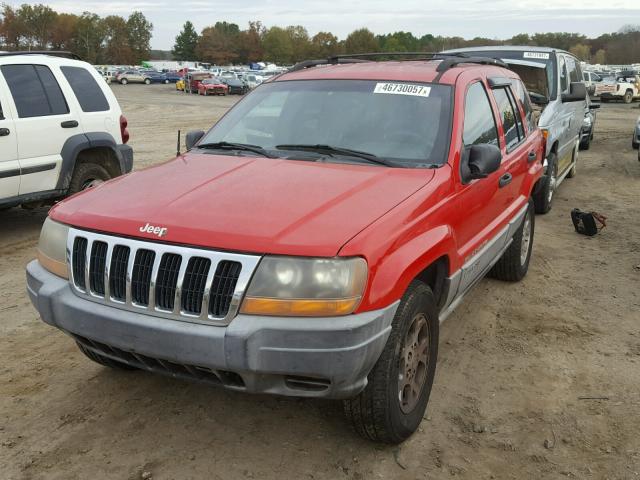 1J4GW48S4YC292086 - 2000 JEEP GRAND CHER RED photo 2