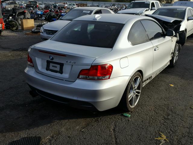 WBAUC7C57AVK81286 - 2010 BMW 135 I SILVER photo 4