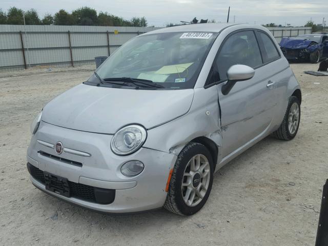 3C3CFFAR7ET205325 - 2014 FIAT 500 POP SILVER photo 2